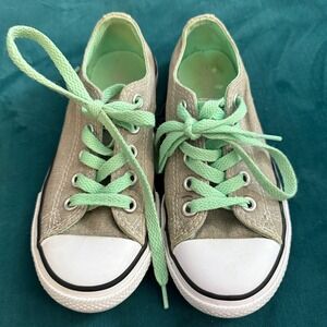 Converse Chuck Taylor All Star Junior Shoes Size 13 Gray Mint Green Lace Up